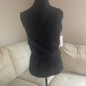Nordstrom Black Wrap Tank Top